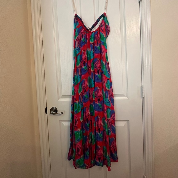 Anthropologie Ollari Strapless Tropical Dress - Picture 3 of 8